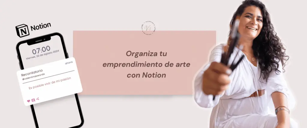 organiza tu emprendimiento de arte con Notion